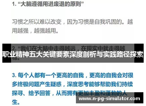 职业精神五大关键要素深度剖析与实践路径探索 职业精神五大关键要素深度剖析与实践路径探索