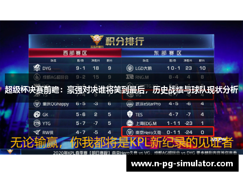 超级杯决赛前瞻：豪强对决谁将笑到最后，历史战绩与球队现状分析